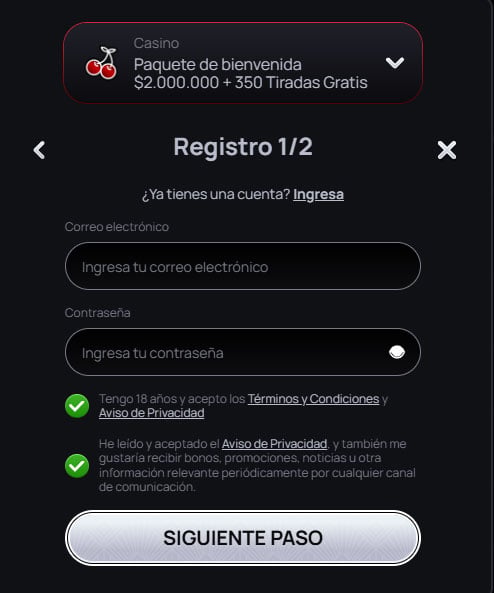 Casinova-Casino-Chile-Register