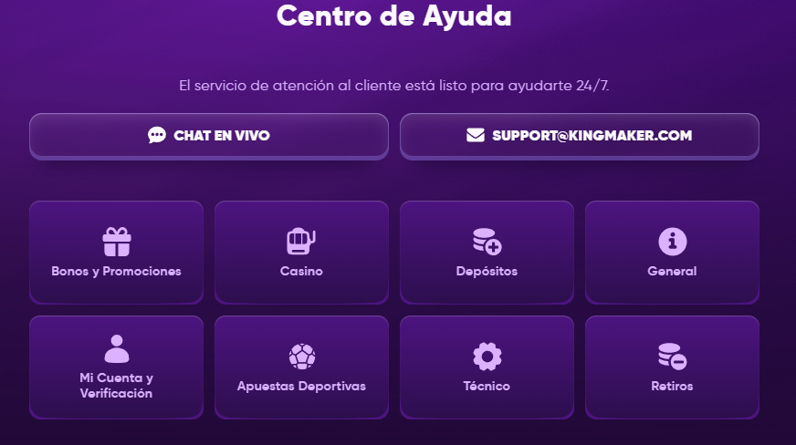 Kingmaker-Casino-ES-Help-Centre