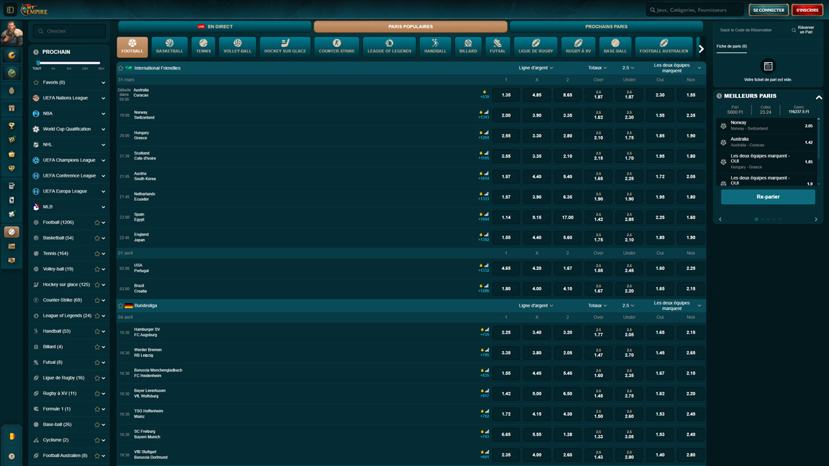 MyEmpire Casino Sports-Betting
