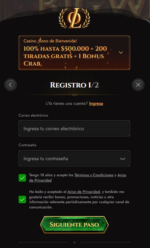 Legiano-Casino-Chile-Register