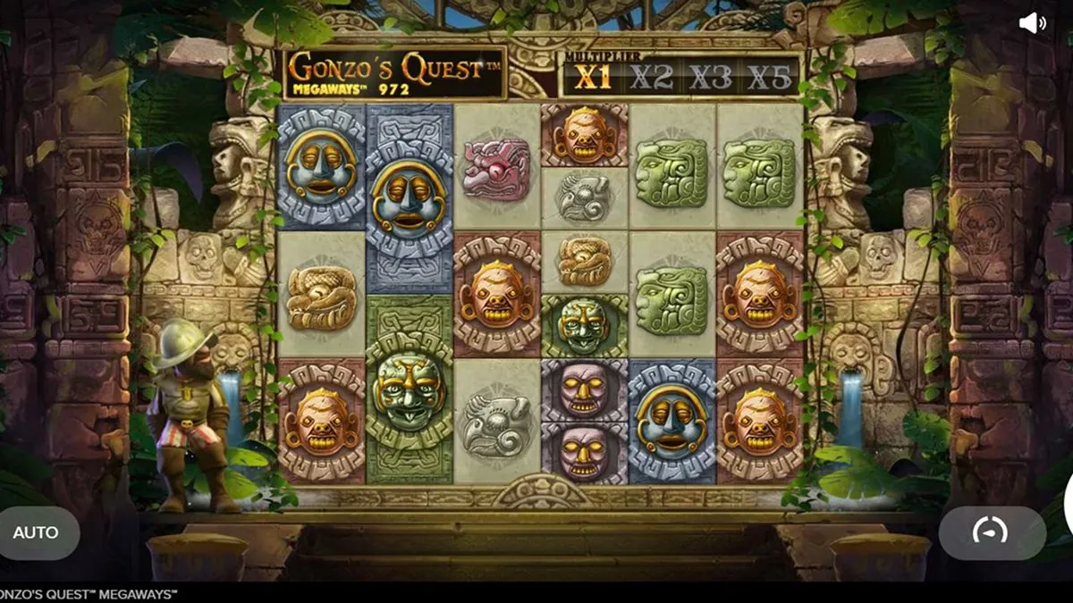 Pantalla base de Gonzo's Quest Megaways
