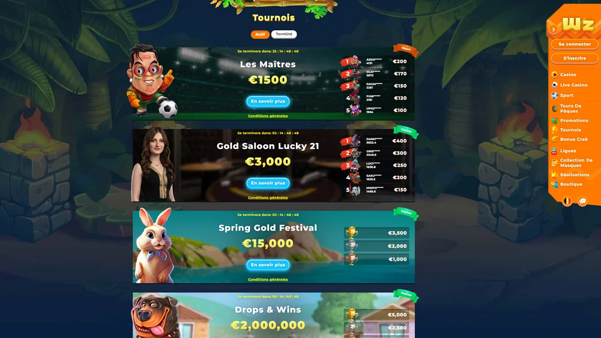Wazamba Casino Tournaments