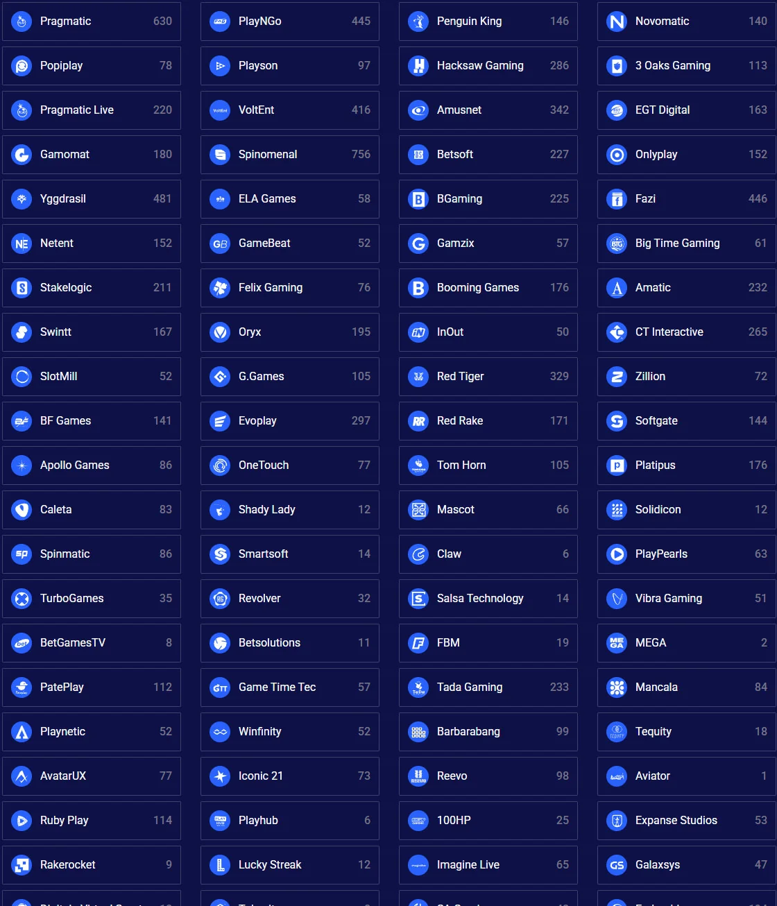 Frumzi-Casino-Chile-Providers