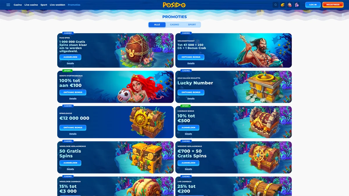 Bonos de Posido Casino